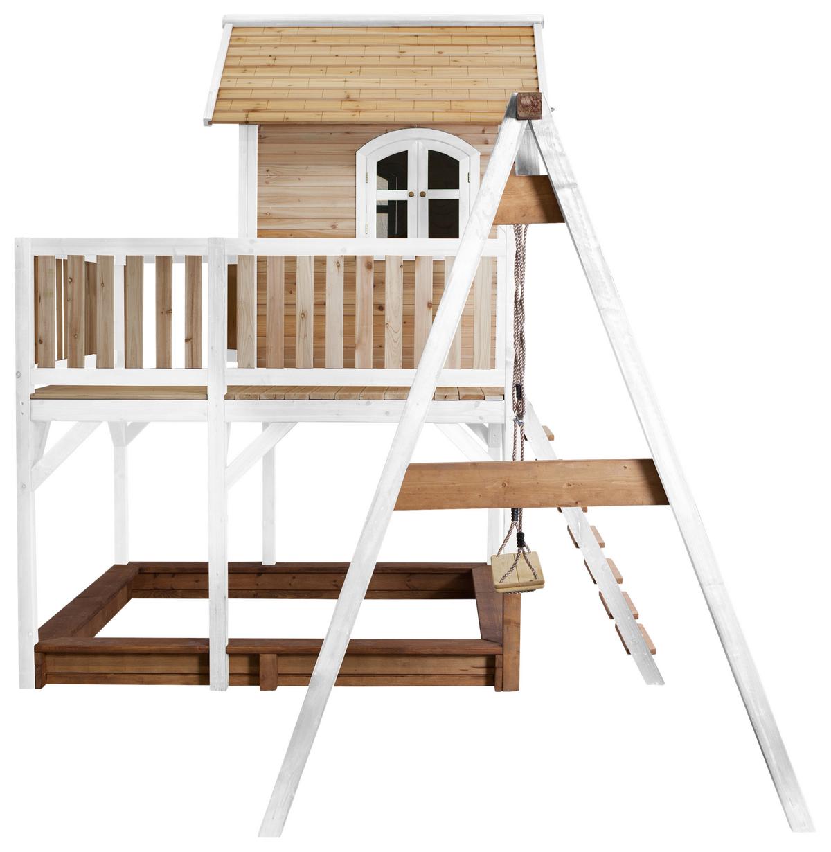 Spielturm A030.152.31 - Blau/Braun, KONVENTIONELL, Holz/Kunststoff (541/291/277cm) - Ambia Garden