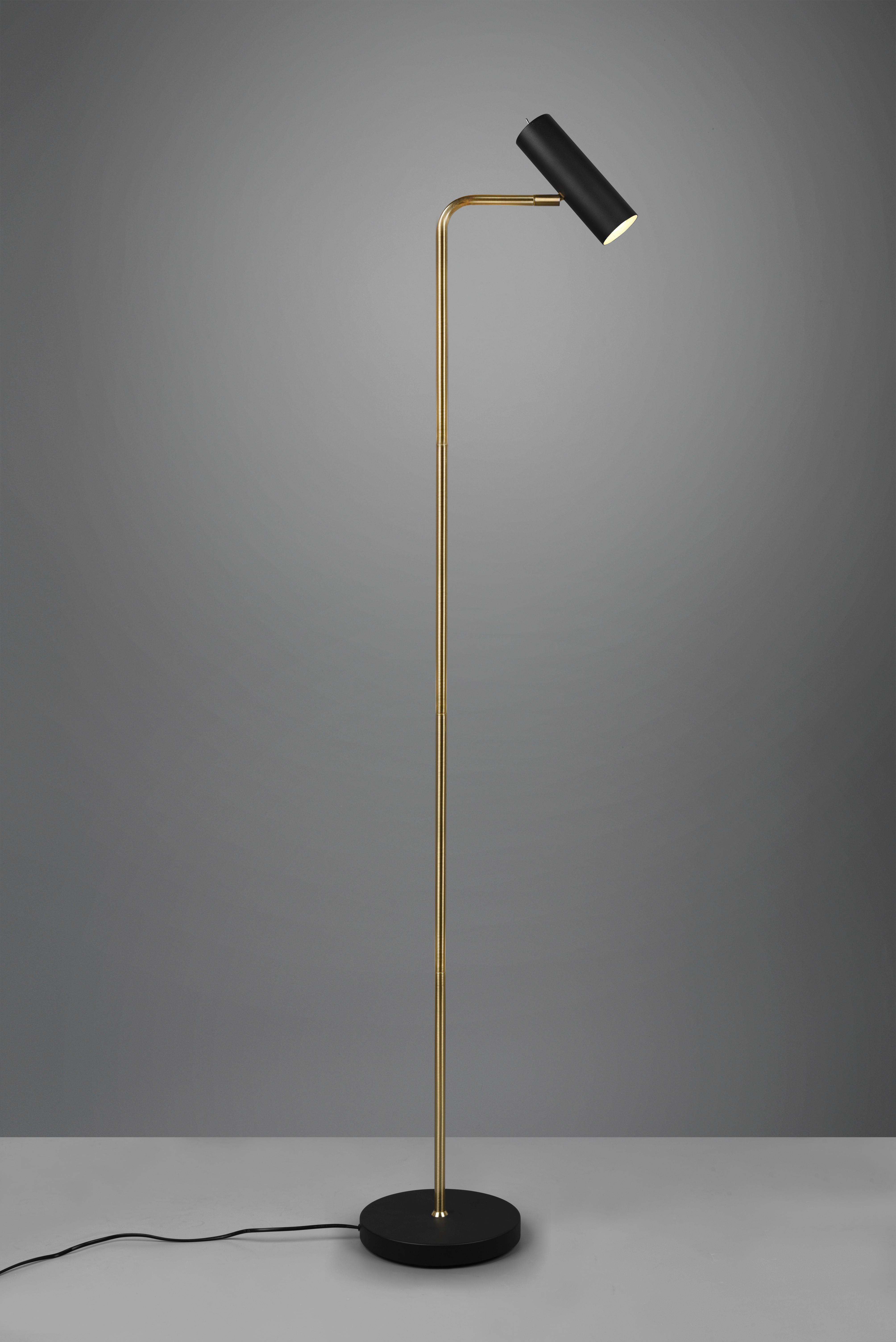 Trio Leuchten Stehlampe Marley mit Schalter Messingfarben/Schwarz