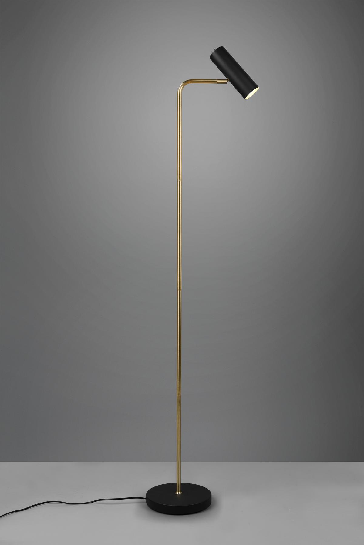 Stehlampe Marley Mit Schalter Messingfarben/schwarz - Messingfarben/Goldfarben, Design, Metall (151/23/39cm) - Trio Leuchten