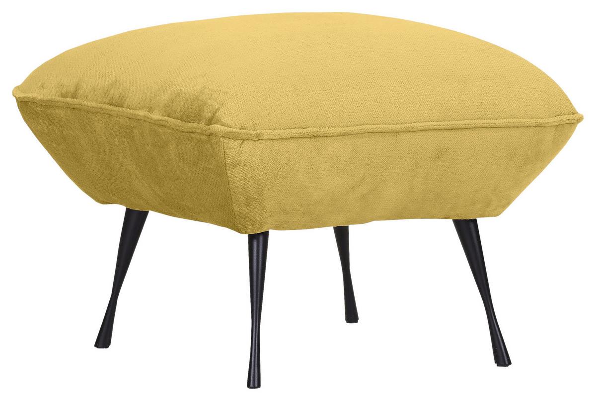 Hocker Lorris - Gelb/Schwarz, KONVENTIONELL, Textil (60/49/53cm) - MID.YOU