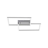 LED-Deckenleuchte Iven L: 50,4 cm dimmbar mir - Nickelfarben, Design, Kunststoff/Metall (50,4/42/7cm)