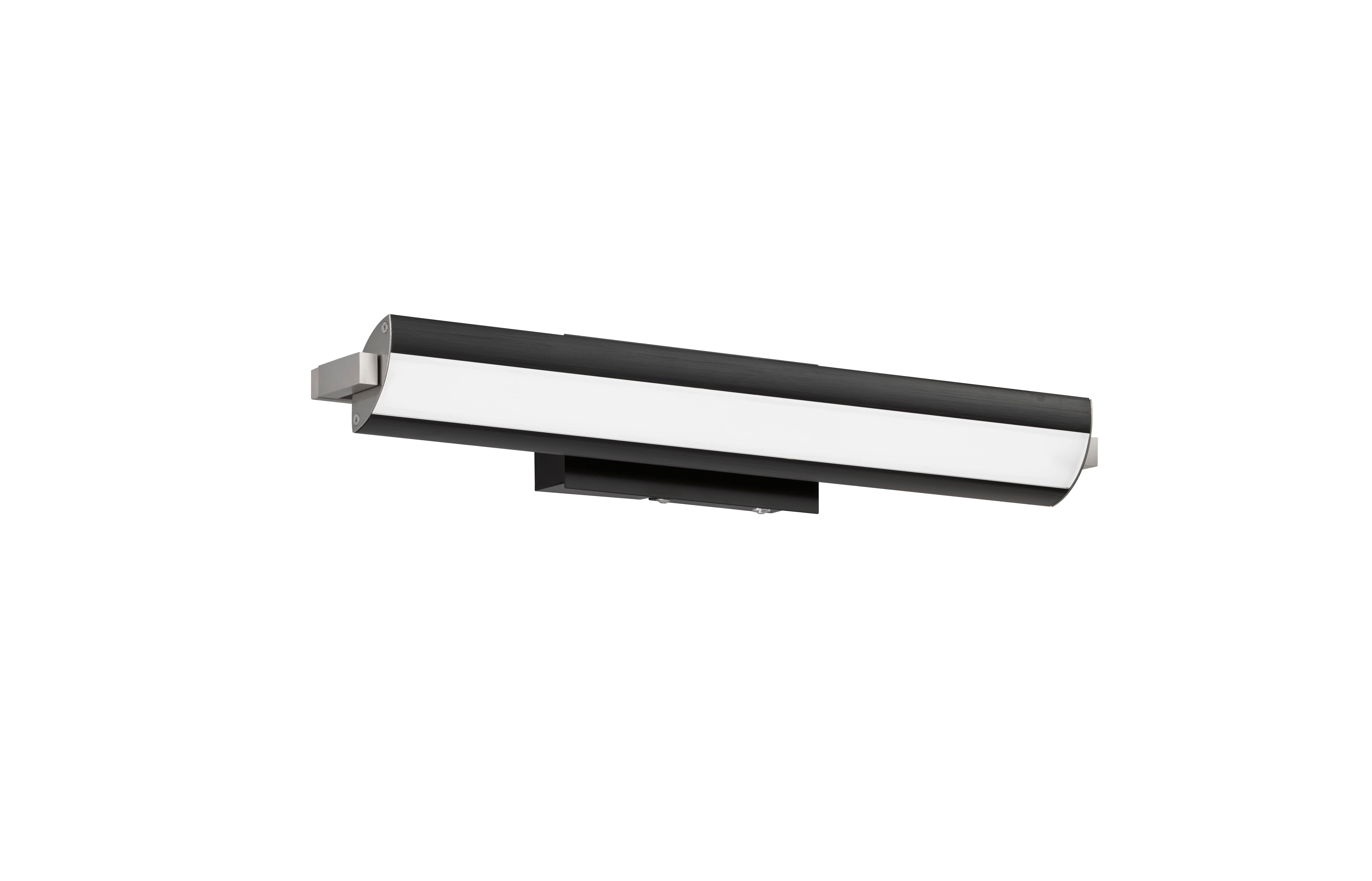 Led-wandleuchte 30286 - Schwarz/Nickelfarben, Design, Metall (46/8cm) - Fischer & Honsel