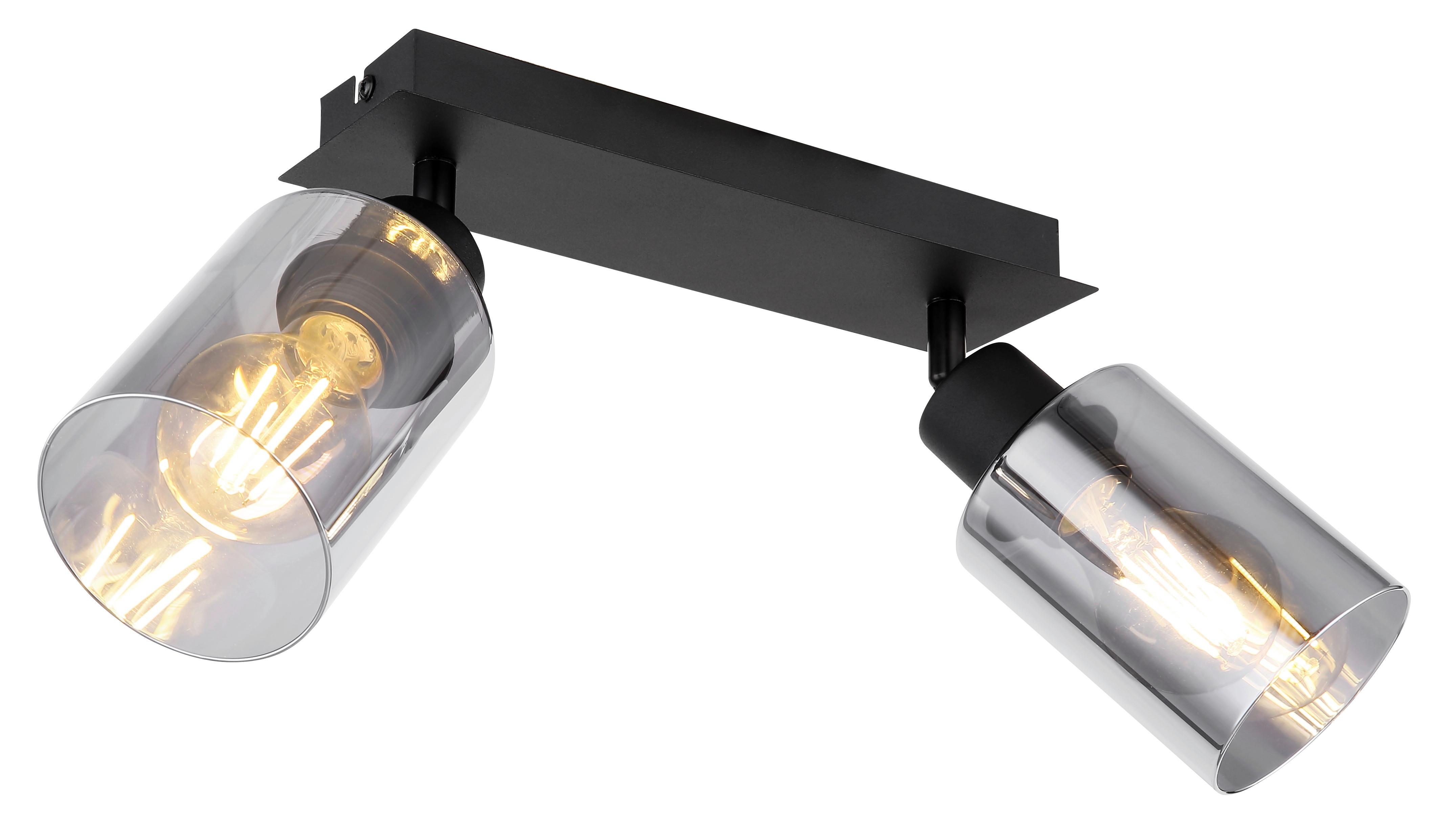 Strahler 15465-2 - Schwarz/Grau, Glas/Metall (27/9/21,5cm) - Globo