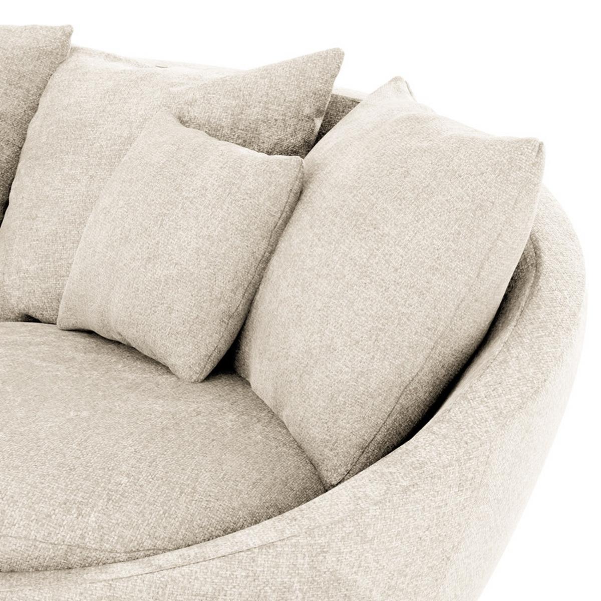 Bigsofa Maui, Silberfarben B: 237 cm - Silberfarben/Schwarz, MODERN, Textil (237/87/131cm) - Trendmanufaktur