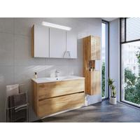 BADEZIMMER Limes, Eichefarben B: 100 cm - Eichefarben/Weiß, Basics, Keramik/Holzwerkstoff (100cm) - MID.YOU