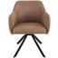 Stuhl Sevilla Braun - Schwarz/Braun, MODERN, Textil/Metall (55,5/82/63cm) - Ombra