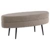 Hockerbank Otto - Greige/Schwarz, Design, Textil/Metall (100/41/40cm) - Livetastic