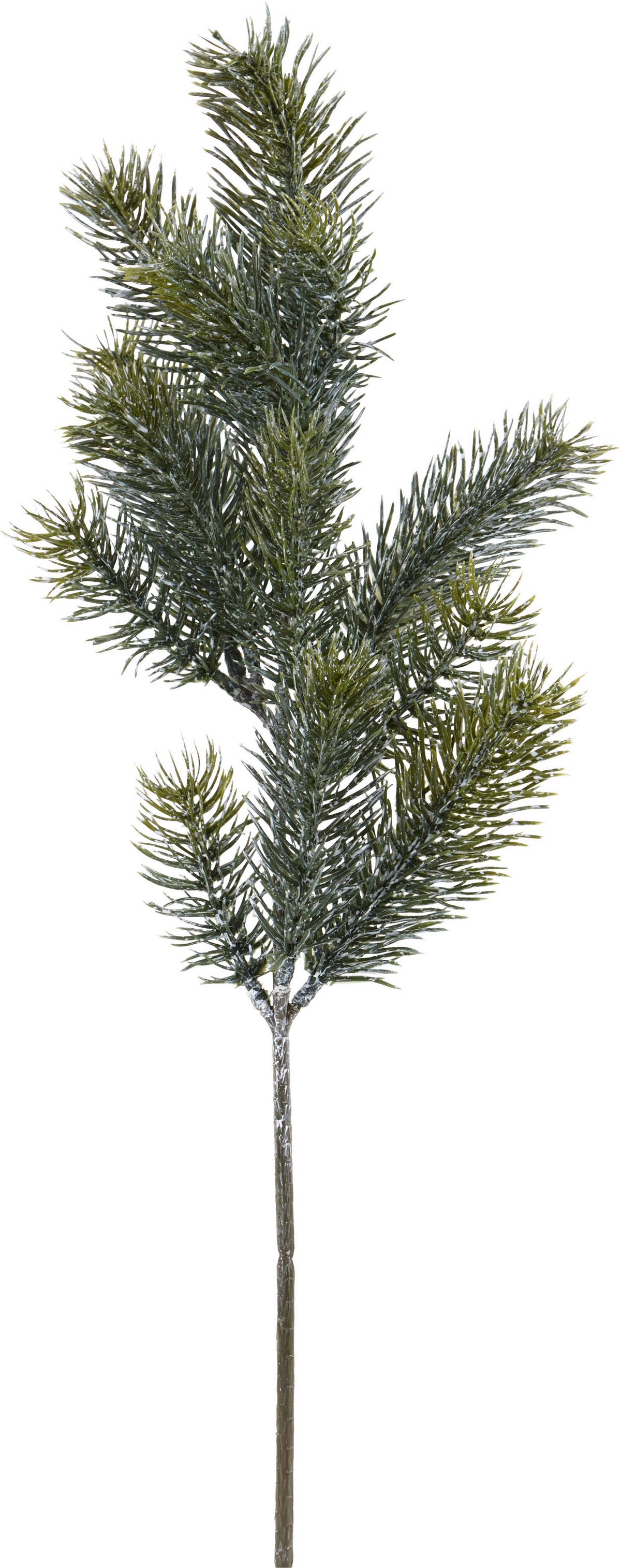 Dekozweig Blautanne Braun/grün L: 50 Cm - Braun/Grün, Basics, Kunststoff (50cm)