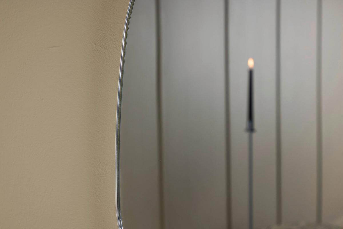 Spiegel Askersund Silberfarben B: 40 cm - Silberfarben, MODERN, Glas/Metall (40/65/3cm) - Livetastic