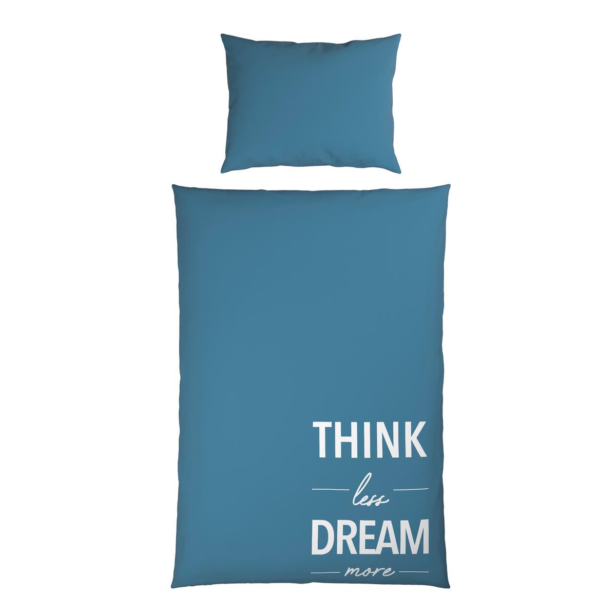 POSTEĽNÁ BIELIZEŇ THINK - modrá, textil (140/200cm) - Mömax