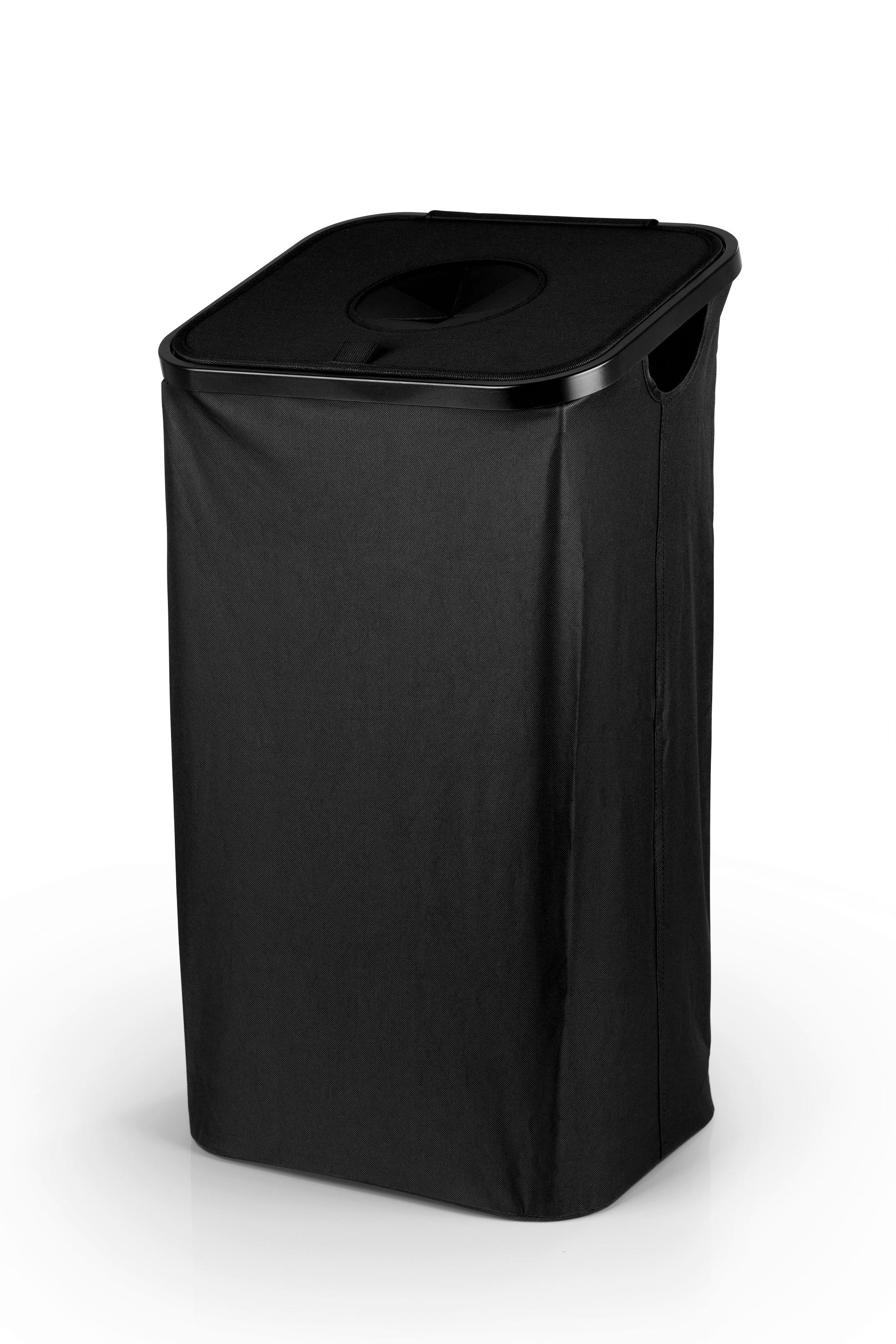 Flaschen/Dosensammelbehälter 80 Liter - Schwarz, Basics, Naturmaterialien/Kunststoff (40/32.5/72cm)