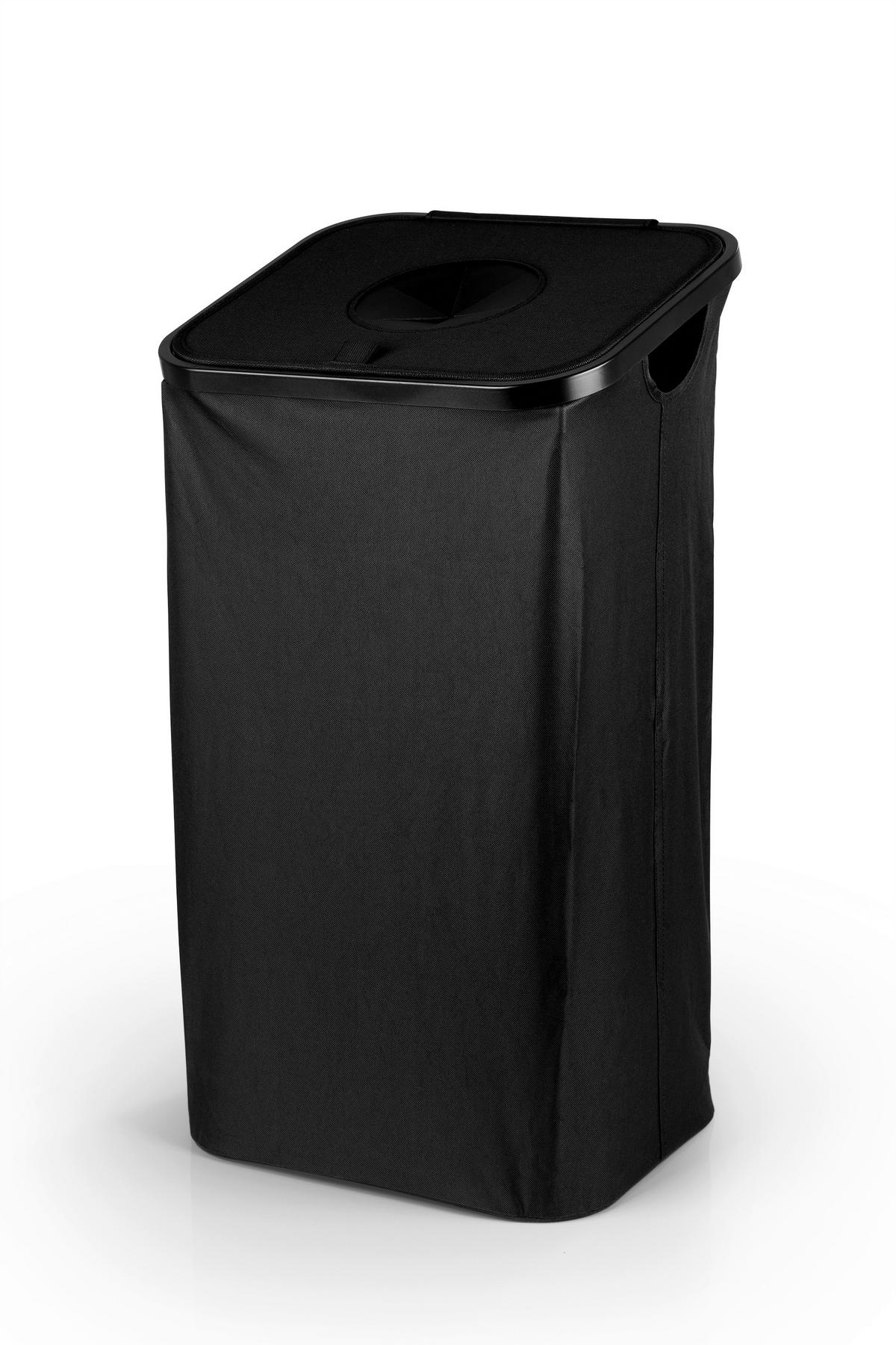 Flaschen/Dosensammelbehälter 80 Liter - Schwarz, Basics, Naturmaterialien/Kunststoff (40/32.5/72cm)