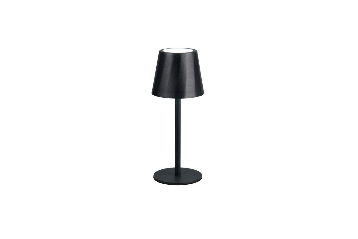 AKKU-TISCHLEUCHTE Tochdimmer, 2700-6500K - Schwarz, Design, Metall (8,5/21cm)