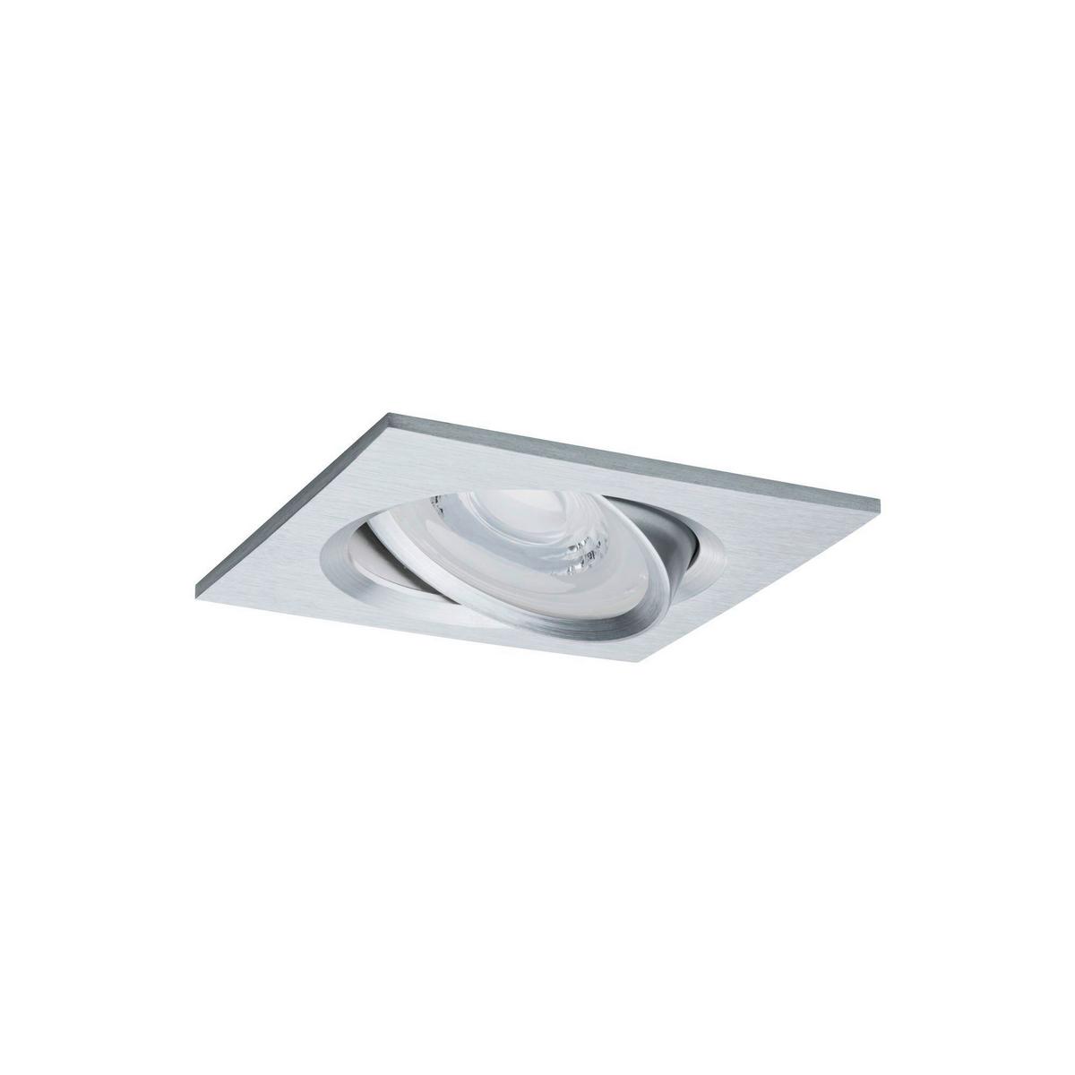 LED-Deckenleuchte 3er-Set L: 8,4 cm, Rechteckig - Alufarben, Basics, Metall (8,4/8,4cm) - Paulmann
