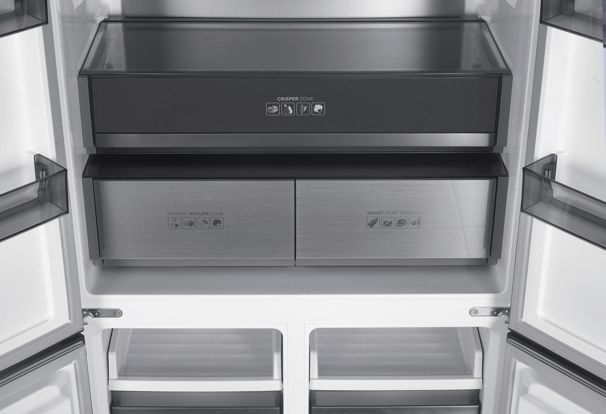Side-By-Side Msi 500 Edelstahlfarben, - Edelstahlfarben, Basics, Glas/Kunststoff (90,5/190,2/59,7cm) - CEEM