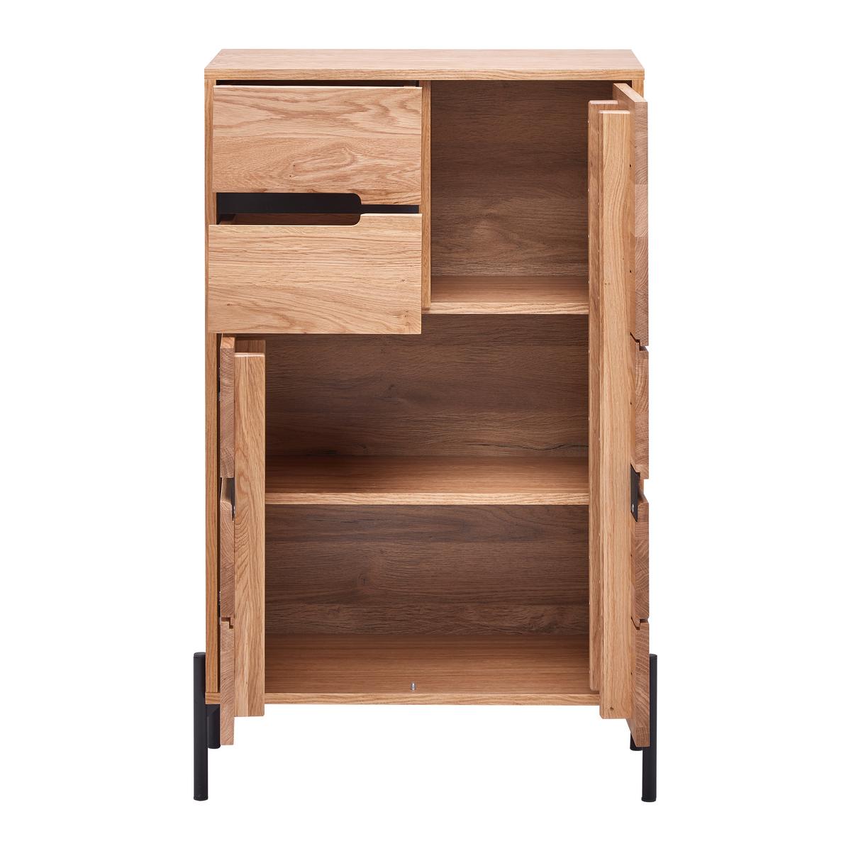 vysoká komoda Avanto AVANTO -EXKLUSIV- - černá, Natur, kov/dřevo (64/105/35cm) - ecoTree