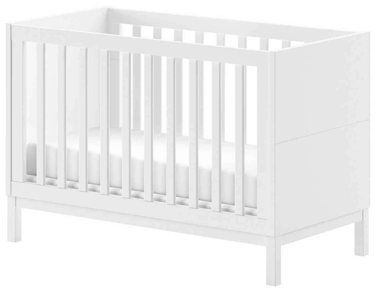 GITTERBETT Eva Weiß 60x120cm - Weiß, MODERN, Holz/Holzwerkstoff (60/120cm) - Vipack