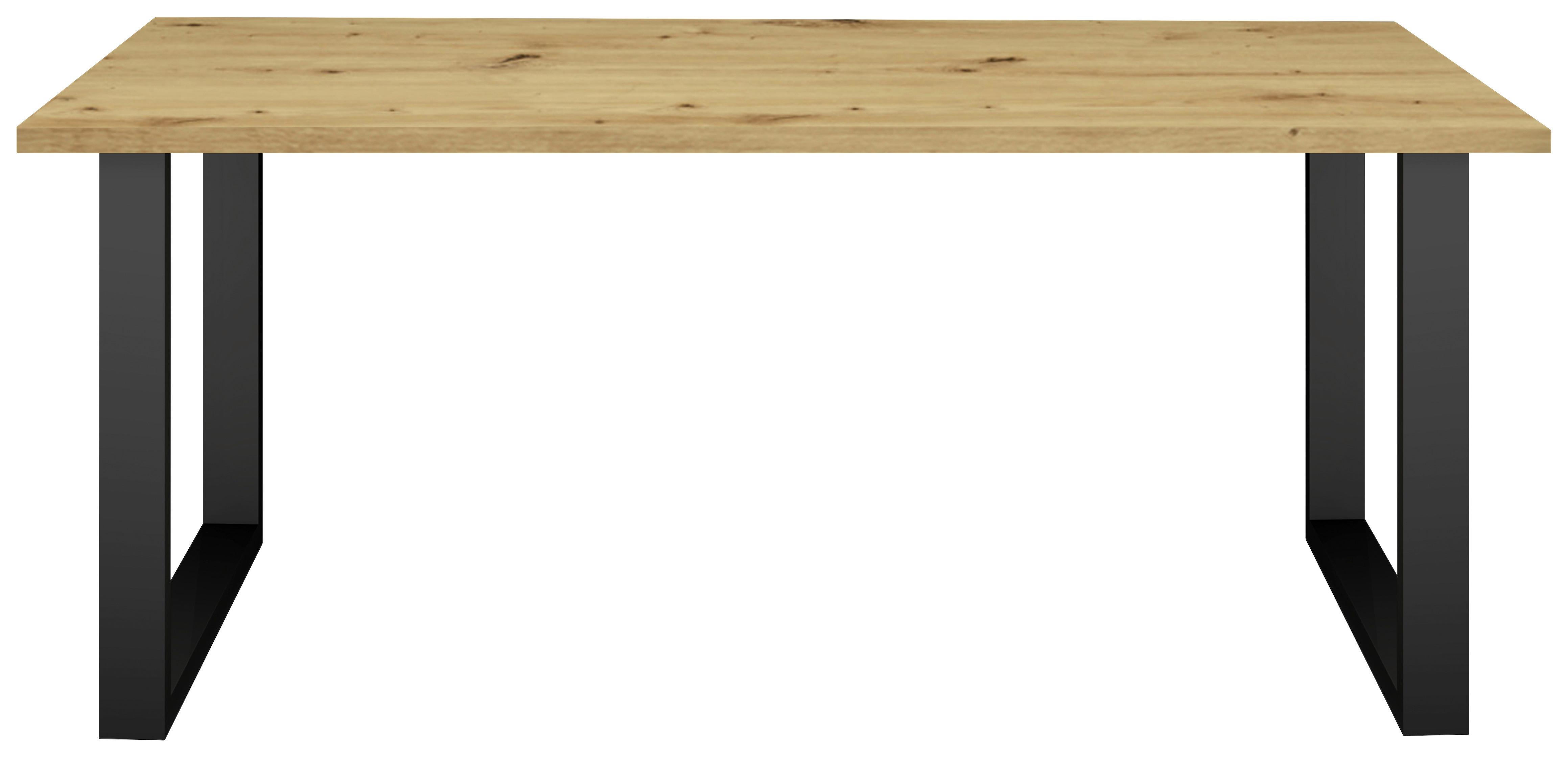 Esstisch Alex Schwarz, Eichefarben - Eichefarben/Schwarz, MODERN, Holzwerkstoff/Metall (140/90/78cm) - Livetastic