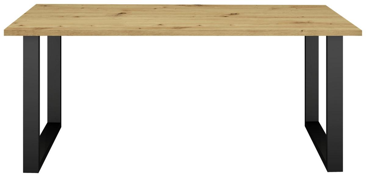 Esstisch Alex Schwarz, Eichefarben - Eichefarben/Schwarz, MODERN, Holzwerkstoff/Metall (140/90/78cm) - Livetastic