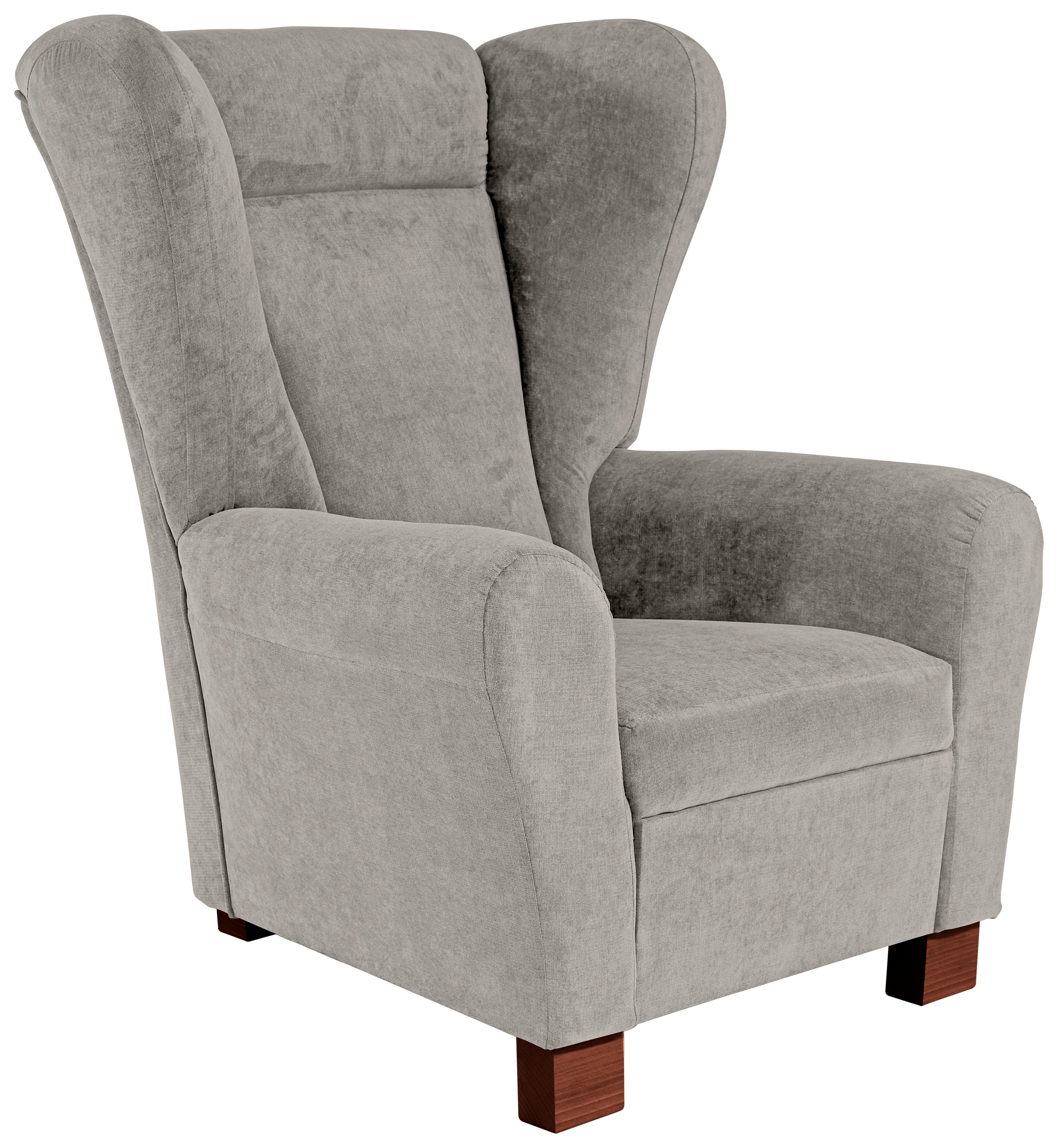 Kreslo Ušiak Chandler - svetlohnedá/svetlosivá, Moderný, kov/drevo (95/109/97cm) - Ondega