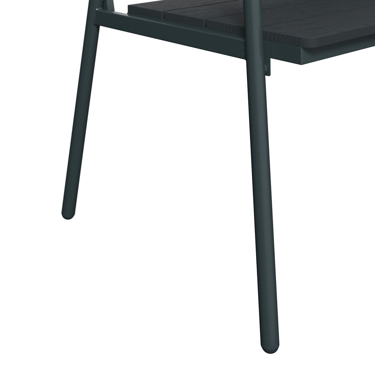 Gartenbank Marbella - Schwarz, MODERN, Kunststoff/Metall (116/58/85cm) - Beldano