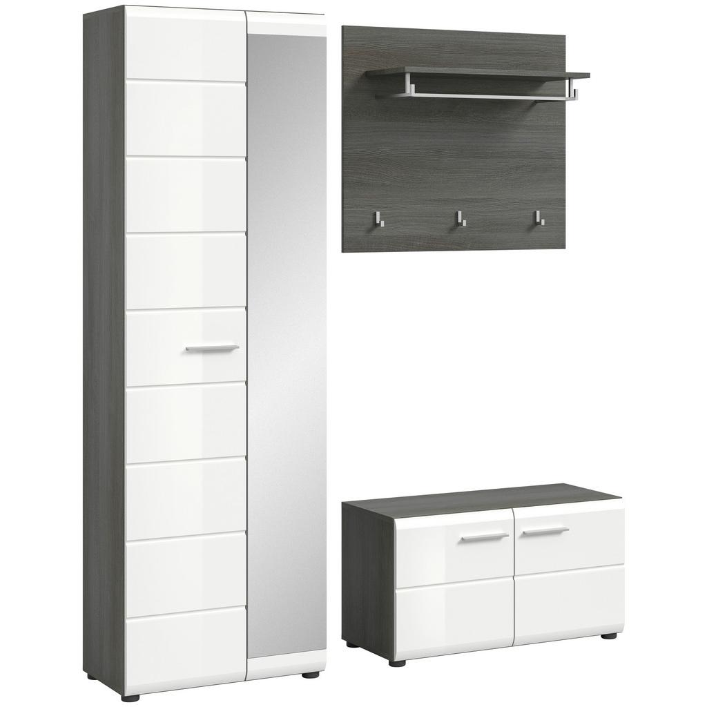 Garderobe Salsa Weiß/Rauchsilber B: 155 cm