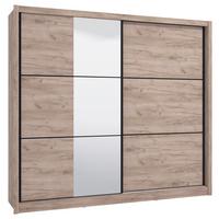 Tolóajtós Szekrény Navara 242/215,5 Cm - tölgyfa színű, Basics (242/215,5/60,5cm)