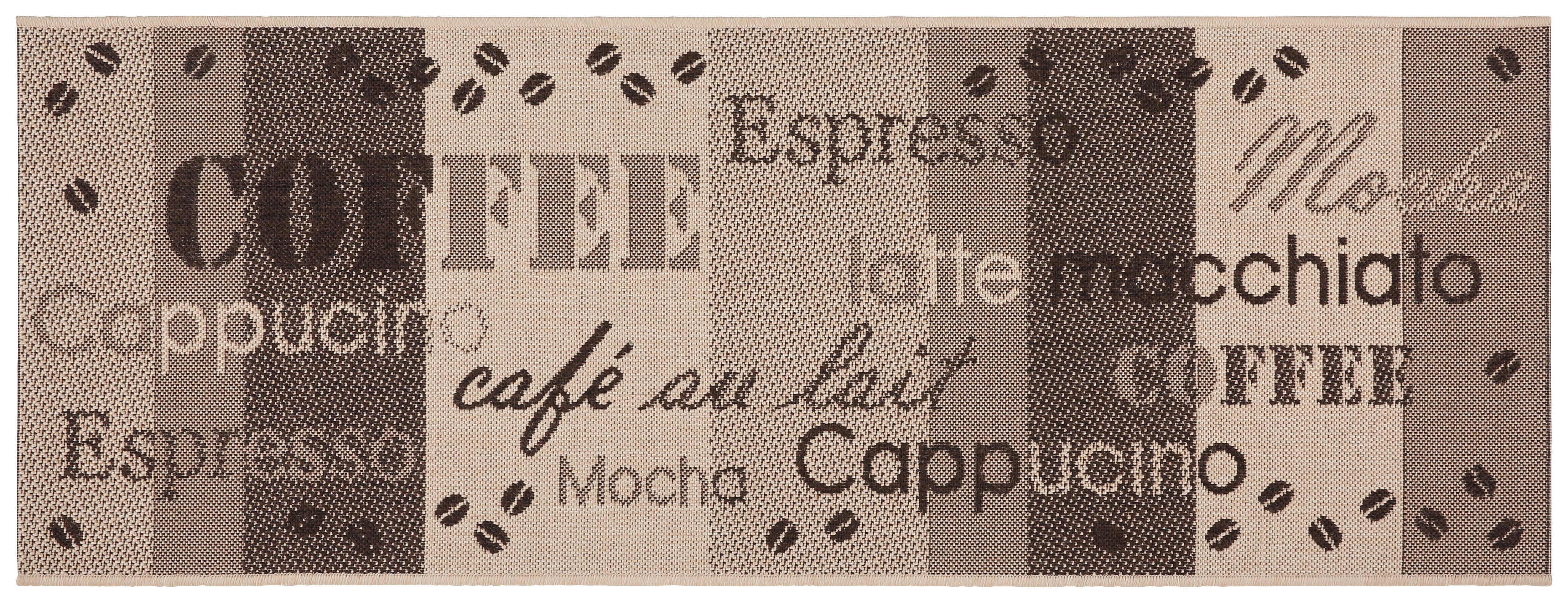 Teppich Läufer Küche Braun/beige Coffee 80x200 Cm
