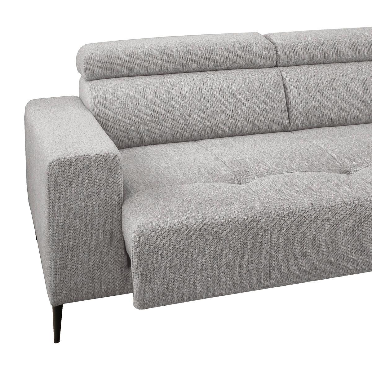 Ecksofa Intera, Grau S: 276x188 Cm - Schwarz/Grau, KONVENTIONELL, Textil (276/188cm) - Livetastic