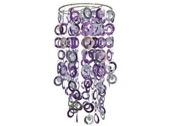 Hängeleuchte Lavender - Chromfarben/Lila, KONVENTIONELL, Kunststoff (27/54cm) - Ombra Hängeleuchte Lavender - Chromfarben/Lila, KONVENTIONELL, Kunststoff (27/54cm) - Ombra