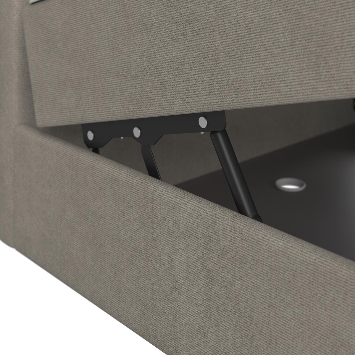 Boxspringová posteľ ACE 120x200, béžová - čierna/béžová, Modern, drevo/textil (120/200cm) - Bessagi Home