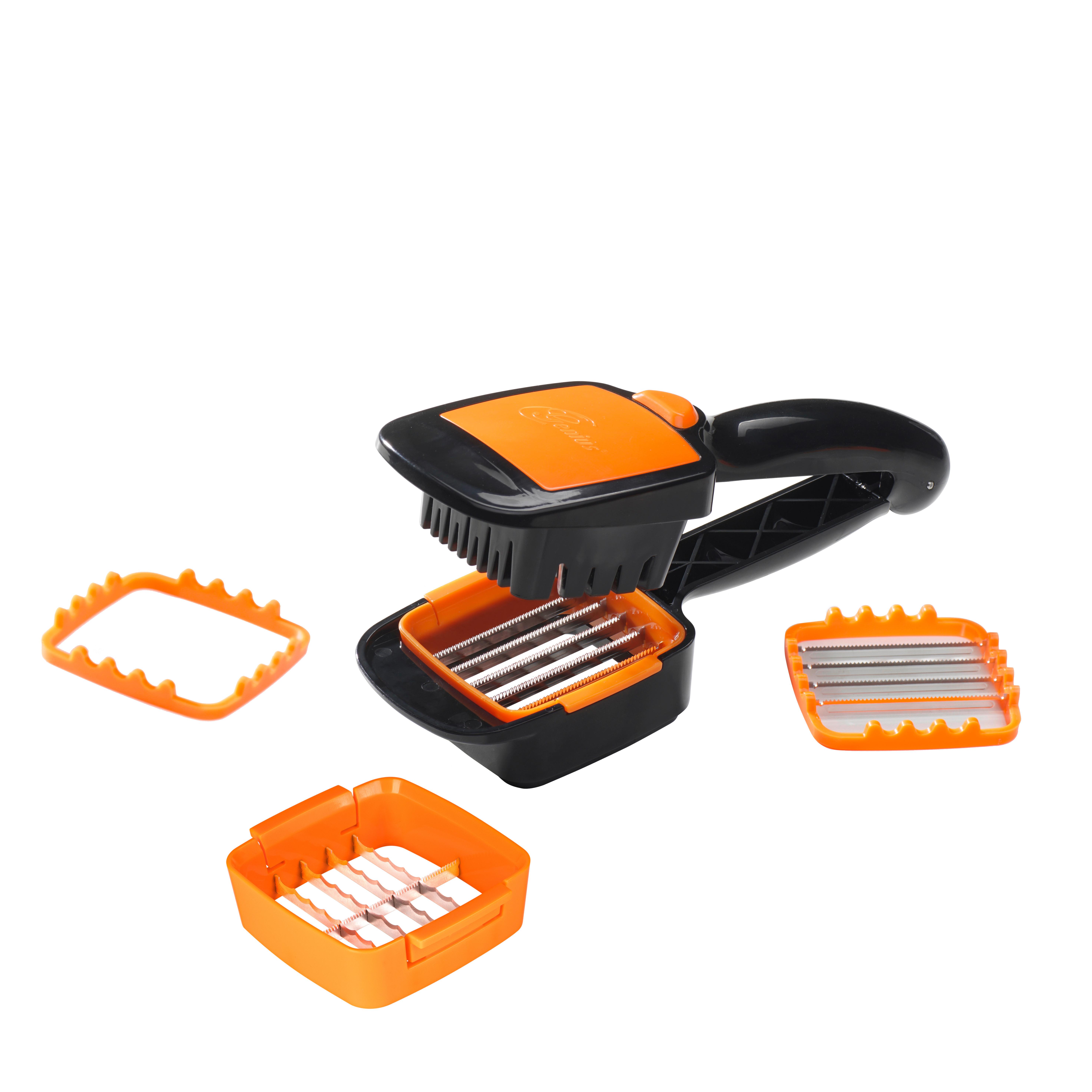 Küchenhelfer-Set Nicer Dicer Quick 5 -teilig. - Schwarz/Orange, Basics, Kunststoff/Metall - Genius