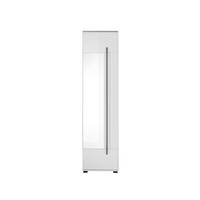 Mehrzweckschrank Cantara Weiß/Weiß HG B: 50cm - Weiß Hochglanz/Schwarz, MODERN, Glas/Holzwerkstoff (50/201/39cm) - MID.YOU