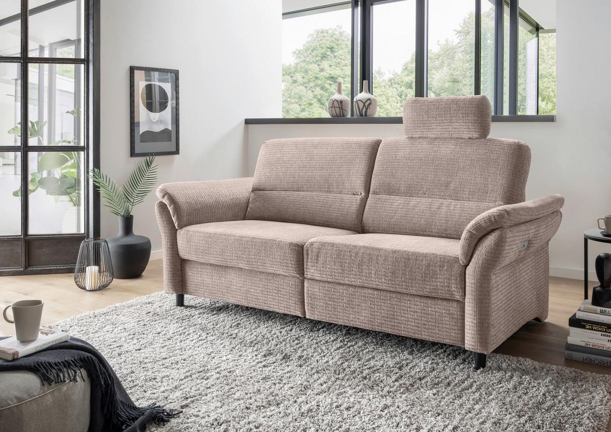 3-Sitzer-Sofa Cavoli, Beige R B: 192 cm - Beige/Schwarz, MODERN, Textil (192/90/89cm) - Livetastic