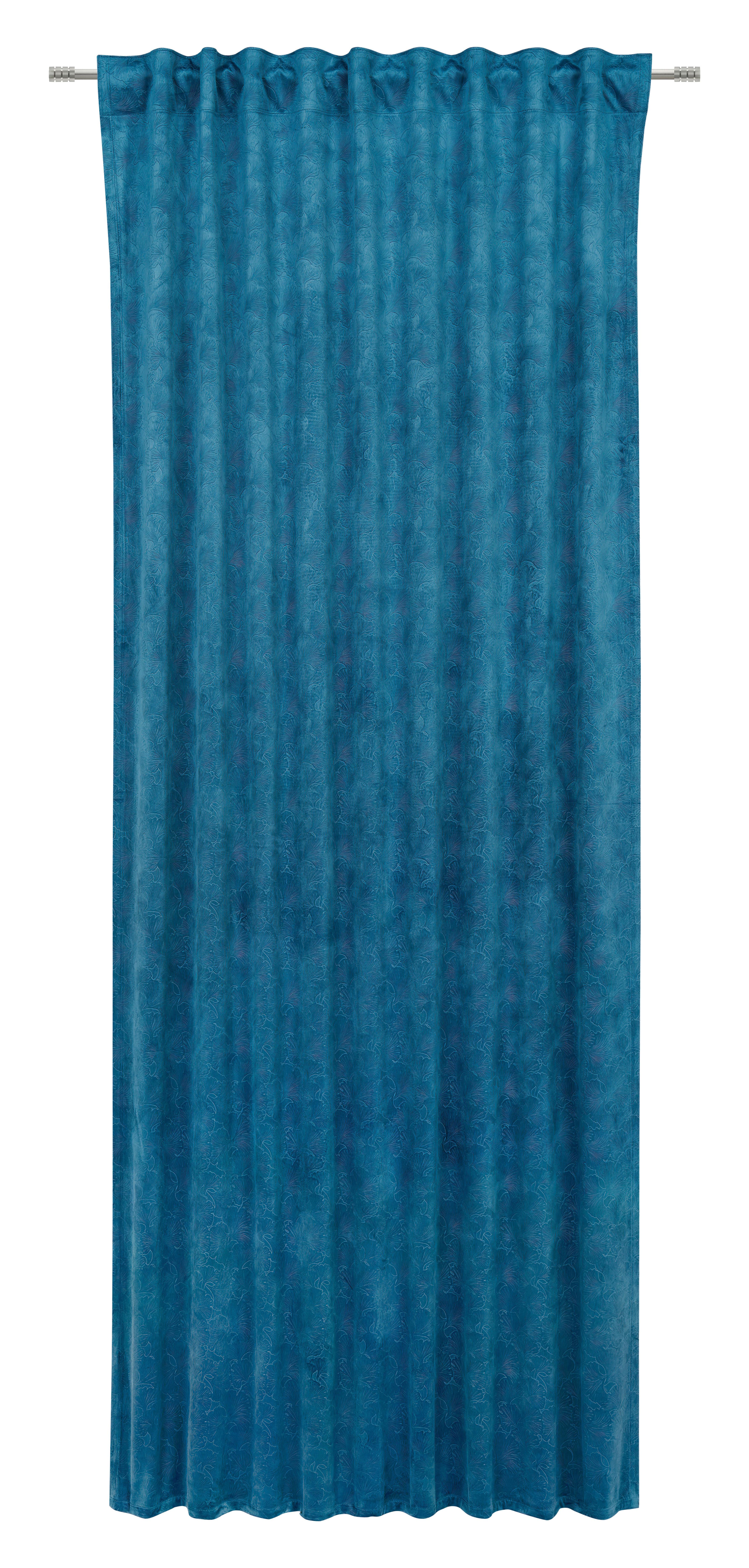 Fertigvorhang Bernadette - Petrol, ROMANTIK / LANDHAUS, Textil (135/245cm) - James Wood