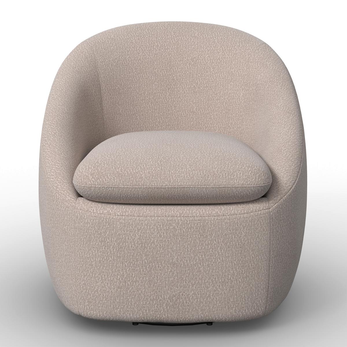 Relaxačné kreslo DORA, krémová ženilka - čierna/krémová, Modern, kov/drevo (77/74/73cm) - Bessagi Home