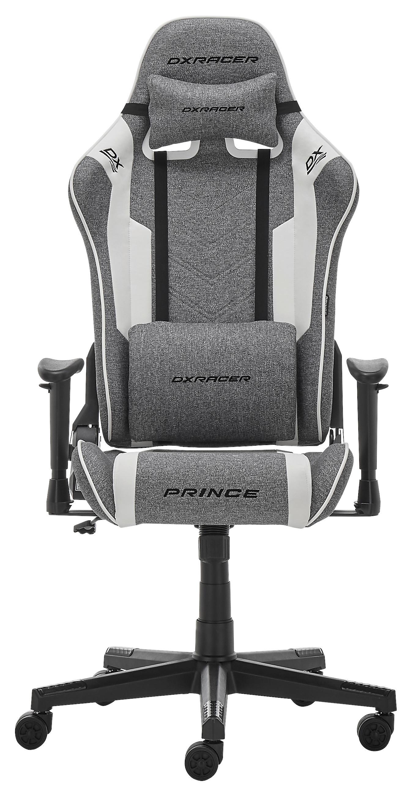 Herné kreslo PRINCE -EXKLUSIV- - čierna/sivá, Modern, textil/plast (70/126/70cm) - Dxracer