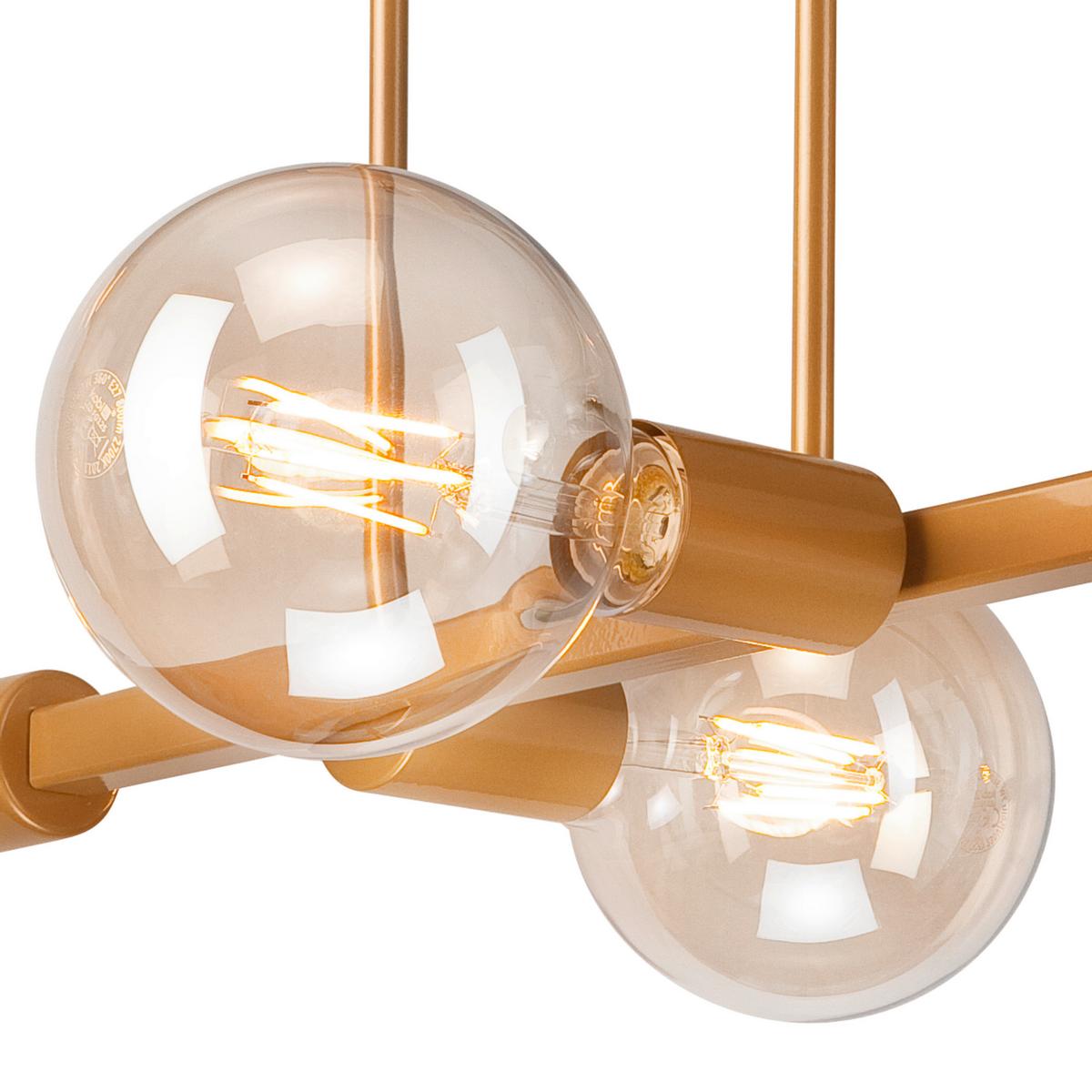 Deckenleuchte Astrid Goldfarben B: 53 cm - Goldfarben, Basics, Glas/Metall (53/32cm)