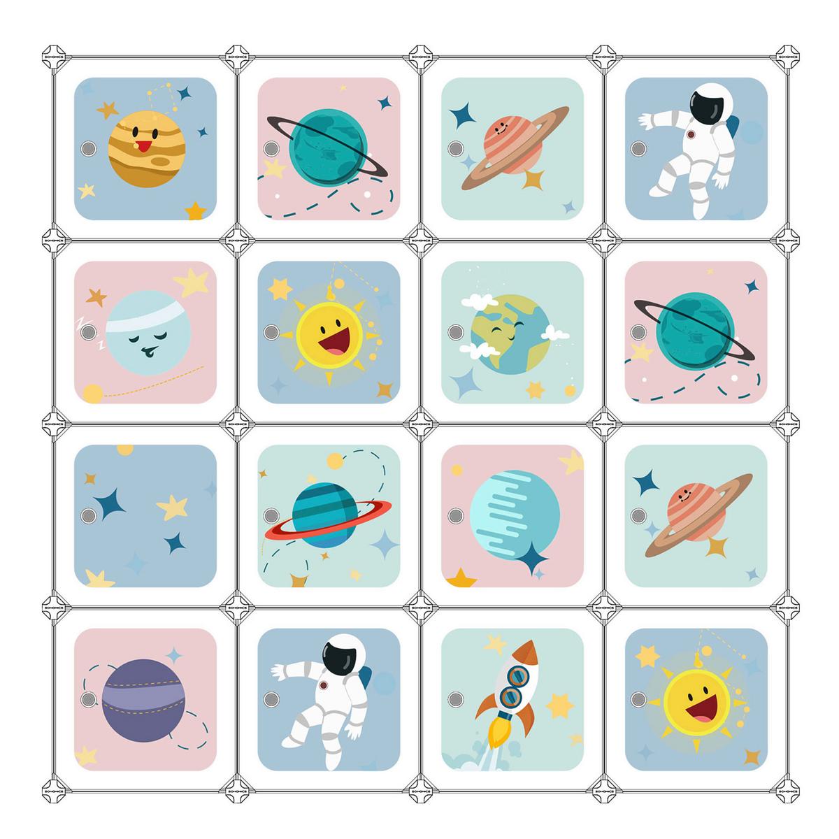 Plastic Cube Storage Weiß B: 123 cm - Weiß, MODERN, Kunststoff/Metall (123/123/31cm) - MID.YOU