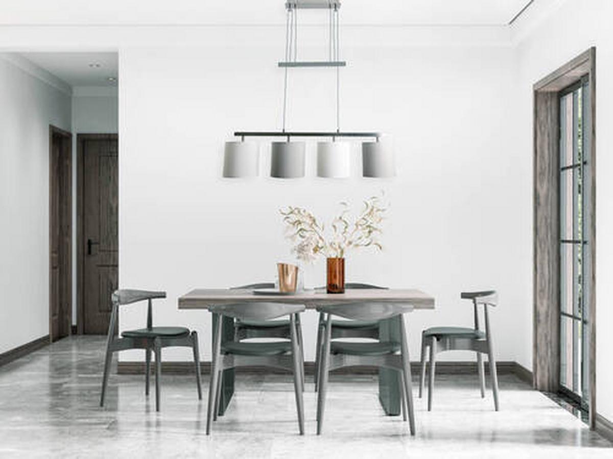 Hängeleuchte Näve H: 116 cm 4-Flammig - Weiß/Grau, Design, Textil/Metall (86/116cm) - Näve