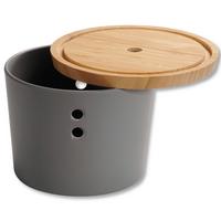 Vorratsdose Lebensmittelecht - Grau, Basics, Holz/Kunststoff (19/15,5cm) - Kesper