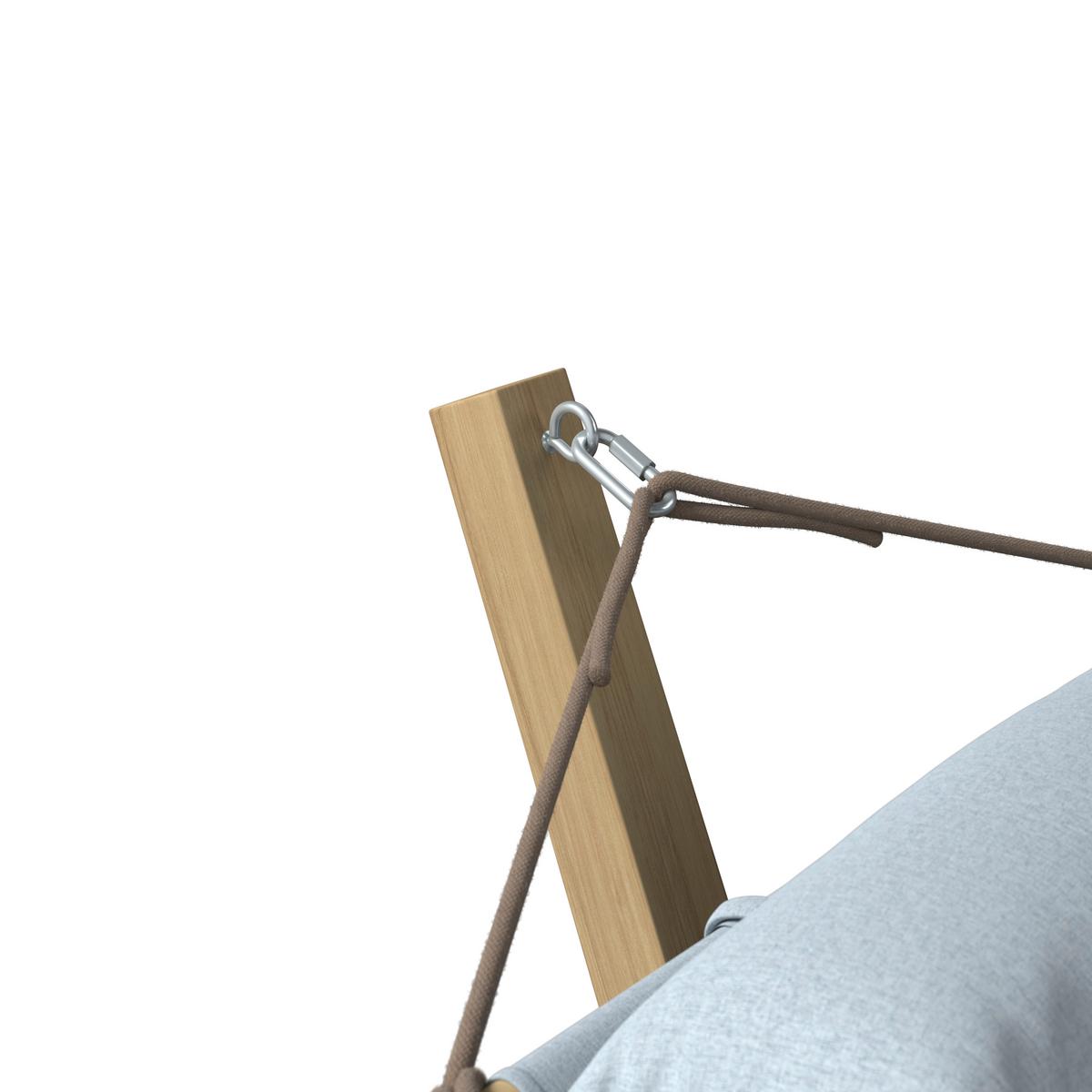 Hängematte Cesena - Gelb/Hellgrau, MODERN, Textil/Metall (296/111/108cm) - Beldano