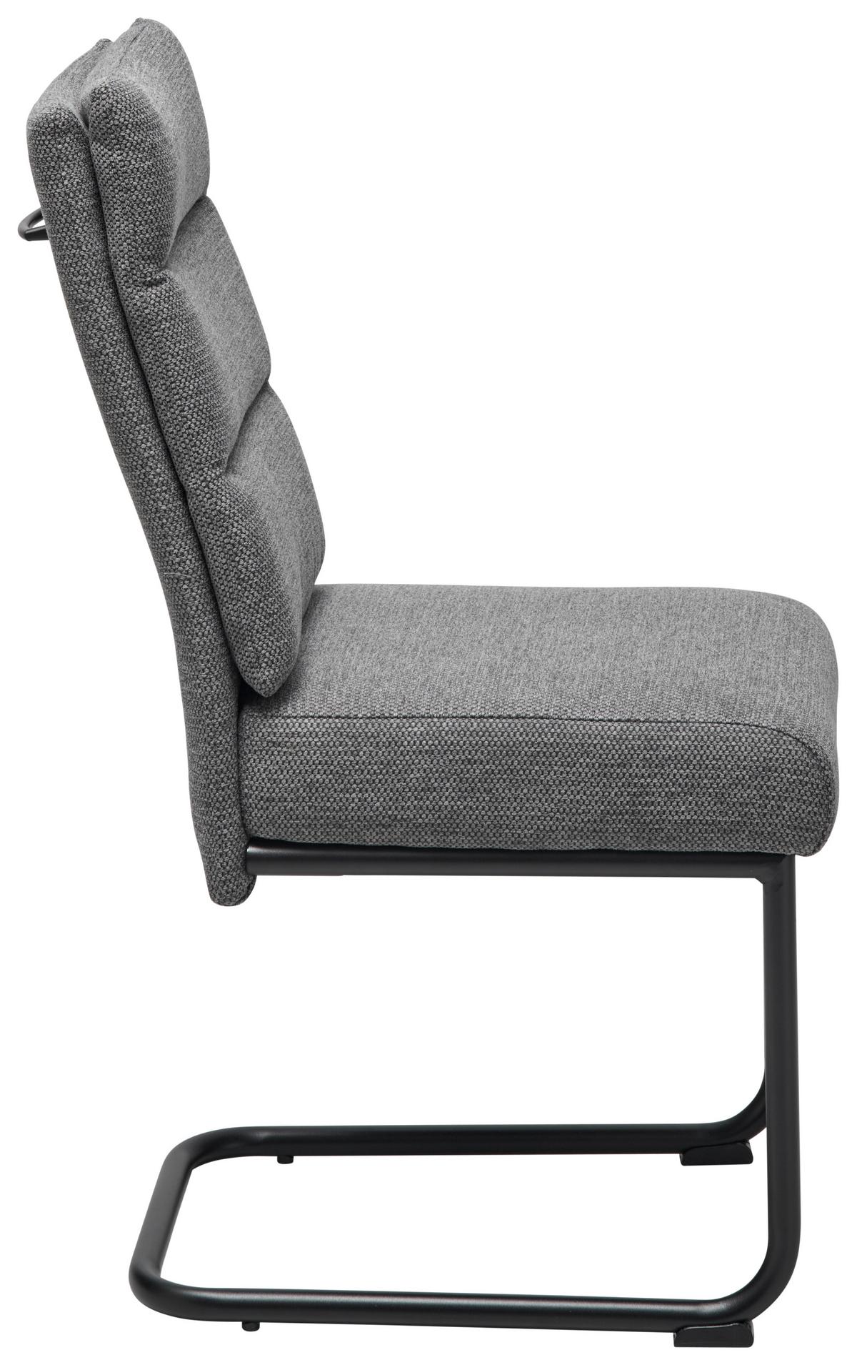 Schwingstuhl-Set Hilal - Dunkelgrau/Schwarz, LIFESTYLE, Holz/Textil (45/94/62cm) - MID.YOU