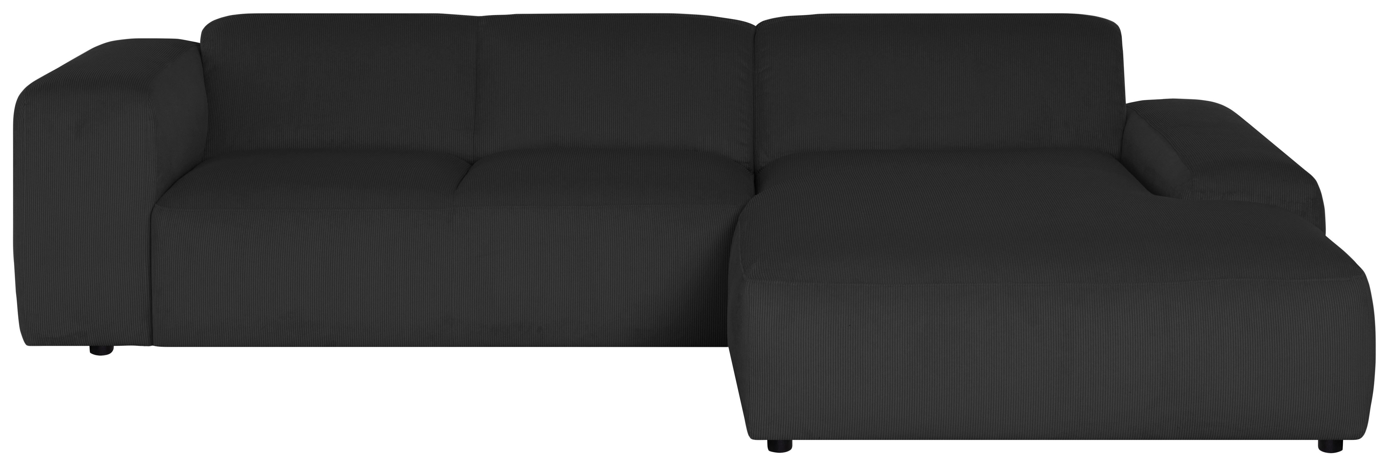 Ecksofa Hannah Schwarz 304x200 cm - Schwarz, Design, Textil (304/200cm) - MID.YOU