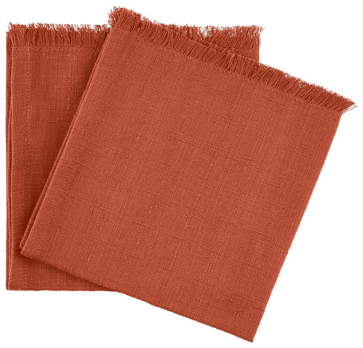 SERVIETTE SIENNA - 2ER PACK - Terracotta, ROMANTIK / LANDHAUS, Textil (40/40cm) - James Wood