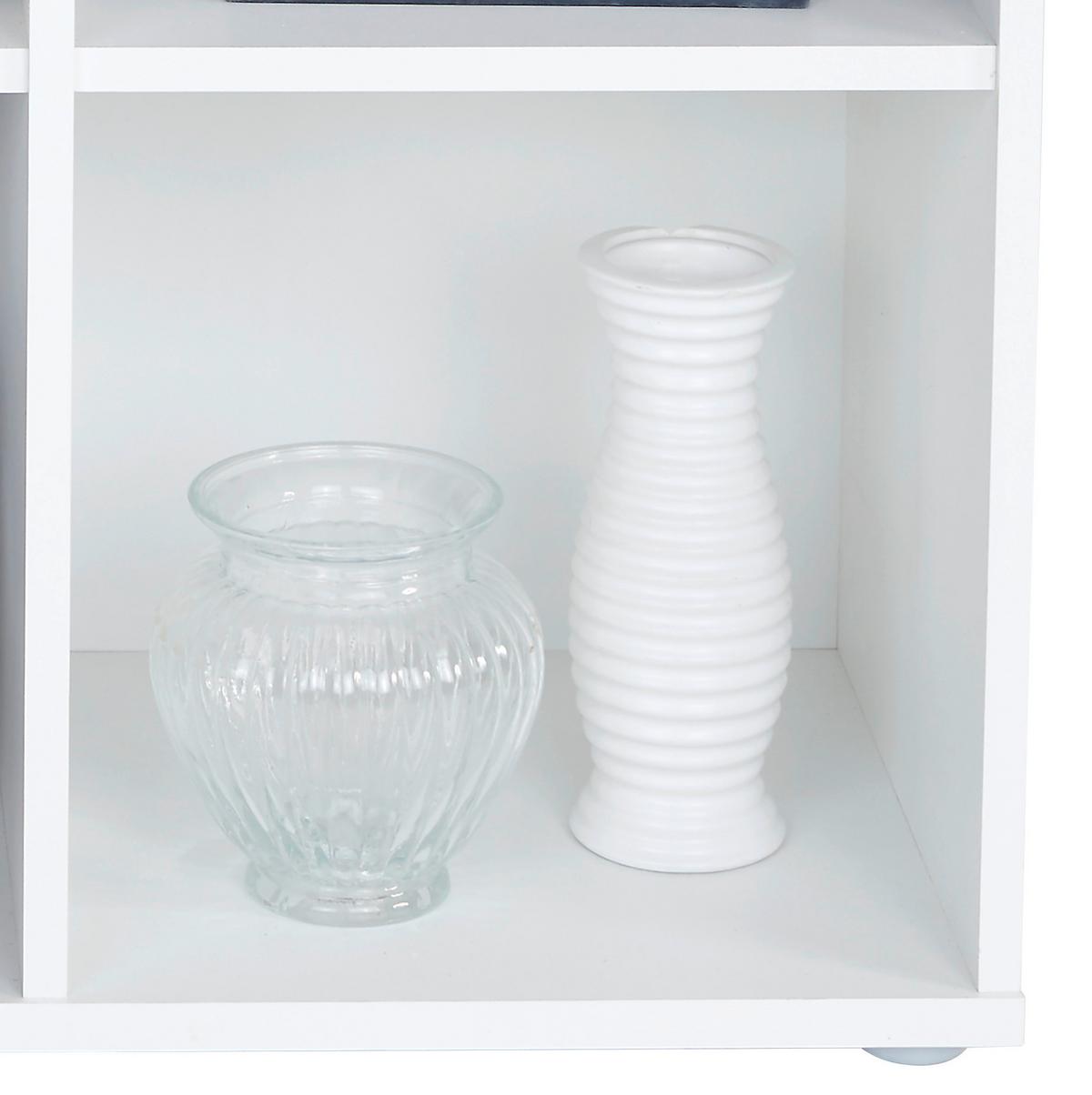 Polc Carlo - fehér, Modern, faalapú anyag (105,5/107,3/35,5cm)