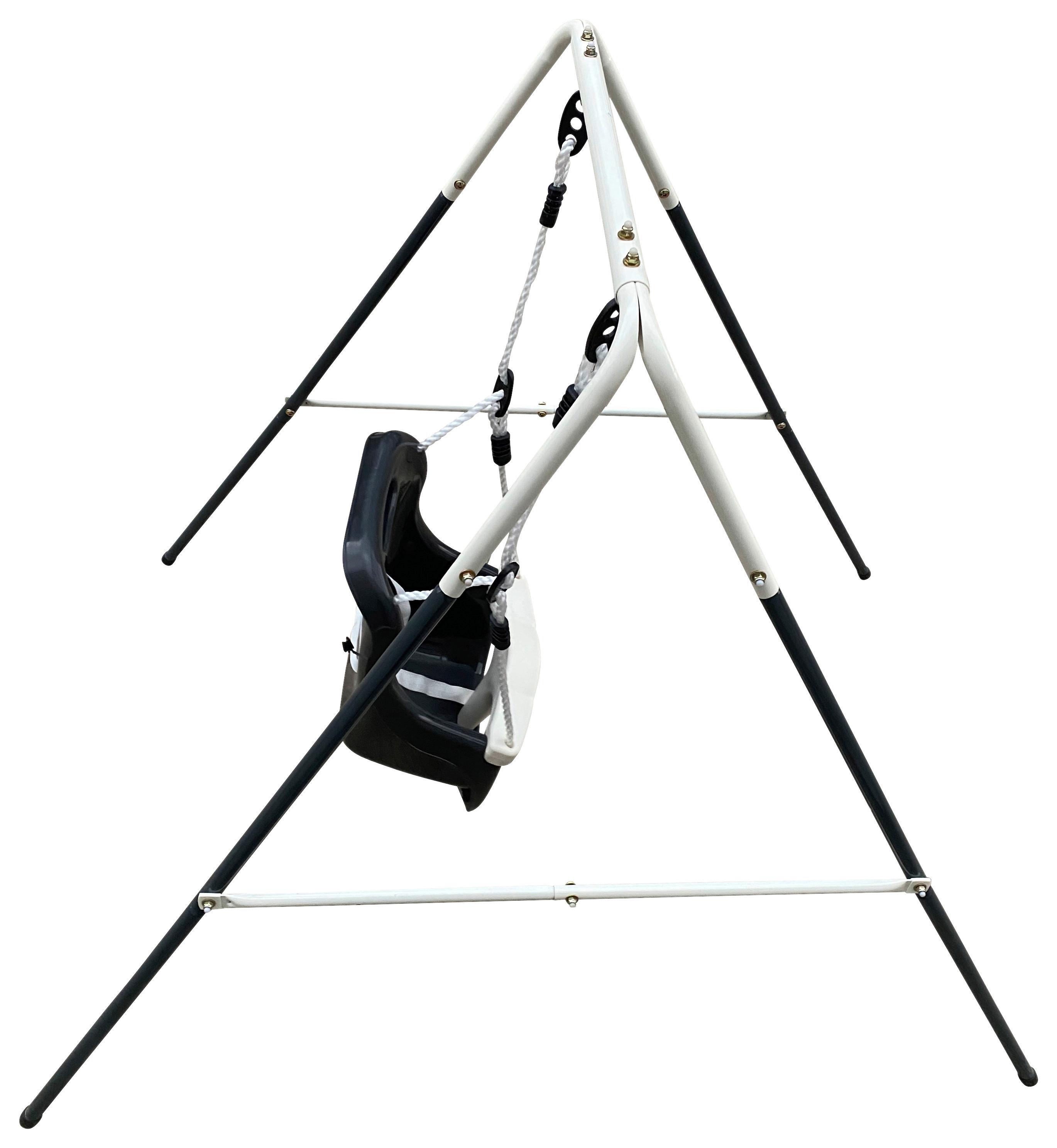 Schaukel A030.243.00 - Anthrazit/Creme, KONVENTIONELL, Kunststoff/Metall (94/118/146cm) - Ambia Garden