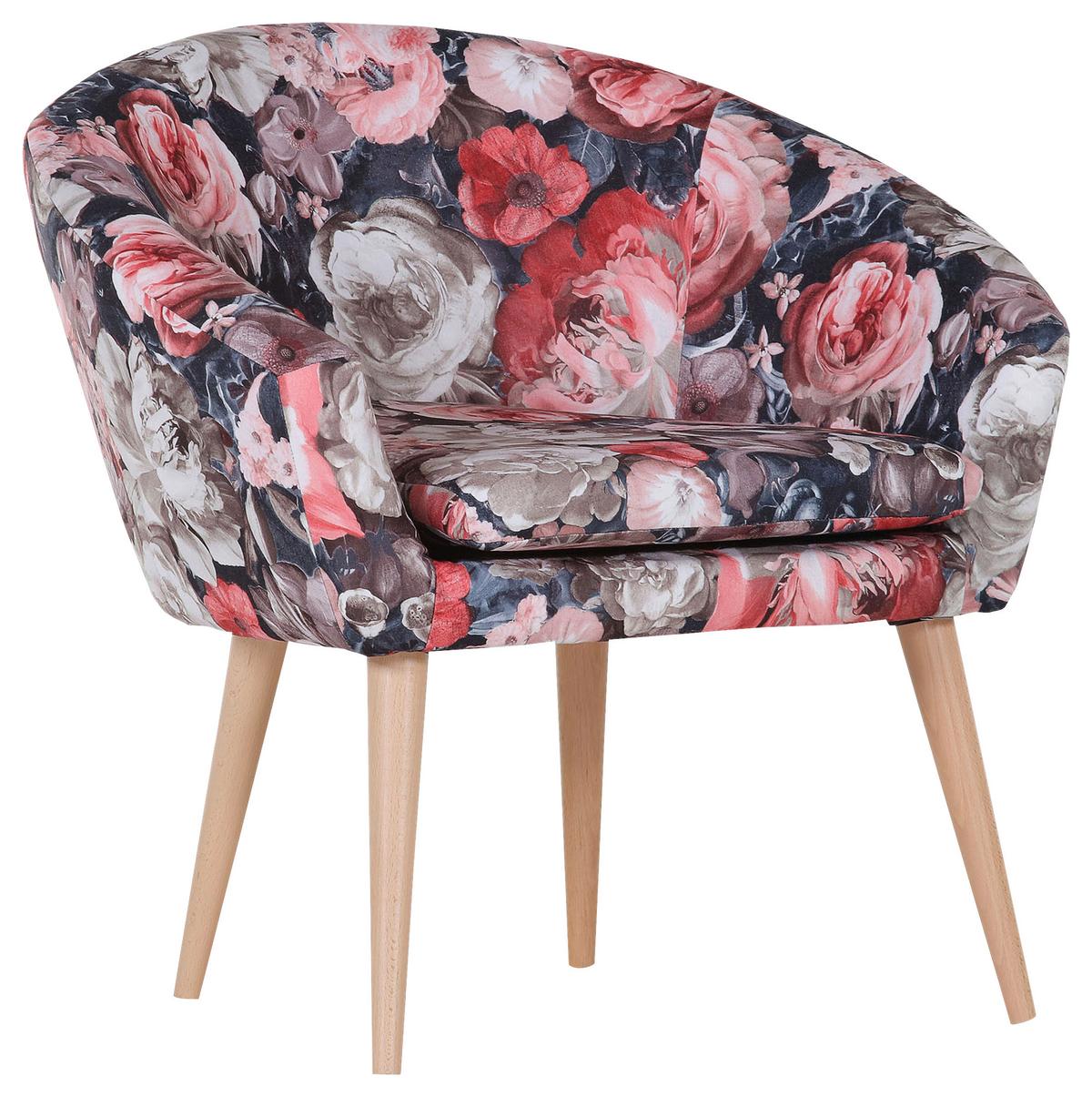 Sessel Tiptoe - Multicolor/Naturfarben, Design, Textil (73/73/66cm) - Livetastic