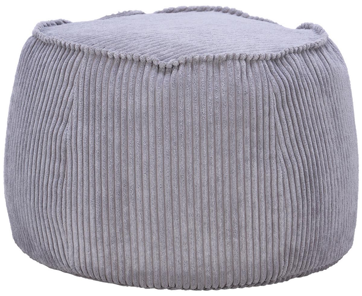 Hocker Regina Cord Hellgrau Sitz Gepolstert - Hellgrau, MODERN, Textil (38/60cm)