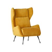 Ohrensessel Gelb B: 75 cm - Gelb/Schwarz, Trend, Textil (75/111/83cm) - Livetastic